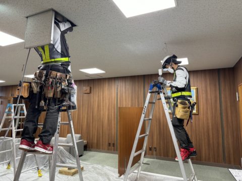 市庁舎空調改修に伴う電気工事