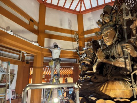 壷阪寺　ご本尊・灌頂堂ライトアップ工事